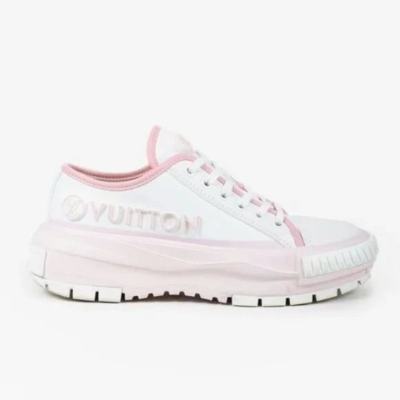 Louis Vuitton Canvas LV Squad Pink Sneakers - Picture 1 of 11